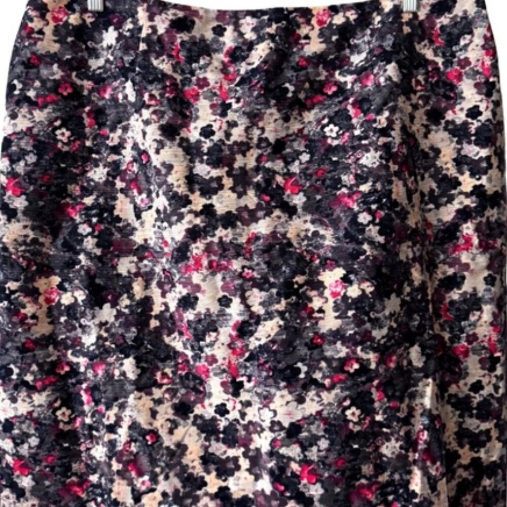 Talbots Abstract Floral Print Pencil Skirt